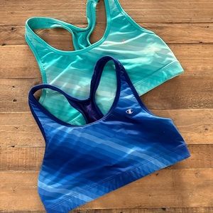 2-pack of Champion striped sports bras